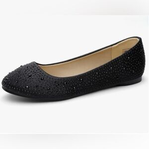 Dream Pairs Elegant Black Studded Women's Flats Size 12